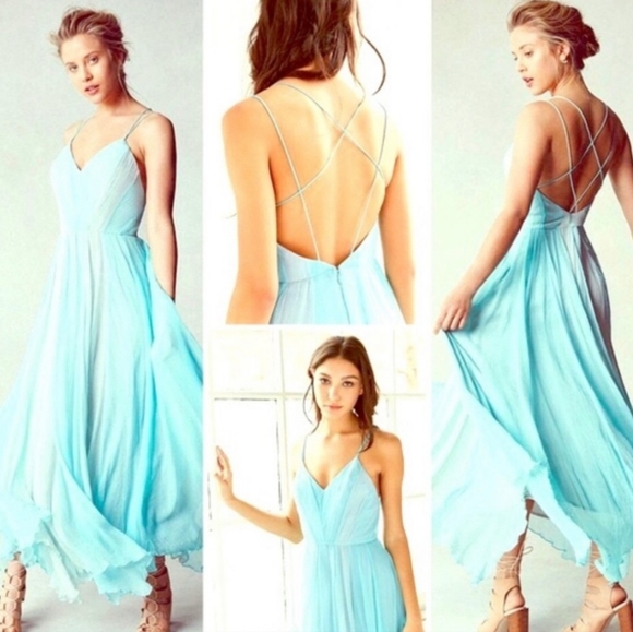 Kimchi Blue Waterfall Chiffon Maxi Dress Size 0 - Picture 4 of 13